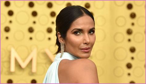 Top Chef's Padma Lakshmi, 52, looks killer in barely-there gold bikini for Sports Illustrated's Swimsuit Issue